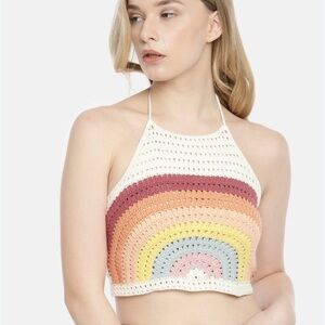 American Eagle Outfitters Multicolor Crochet Top